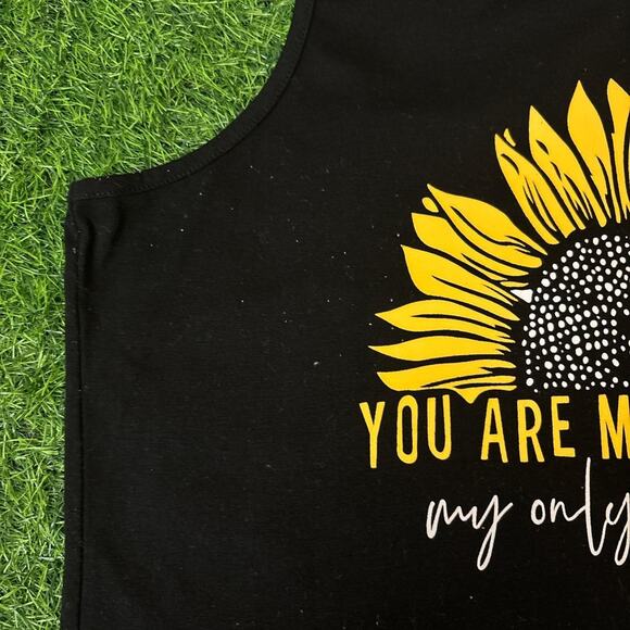 Women’s Black ‘You Are My Sunshine’ Graphic Tank - Picture 3 of 5